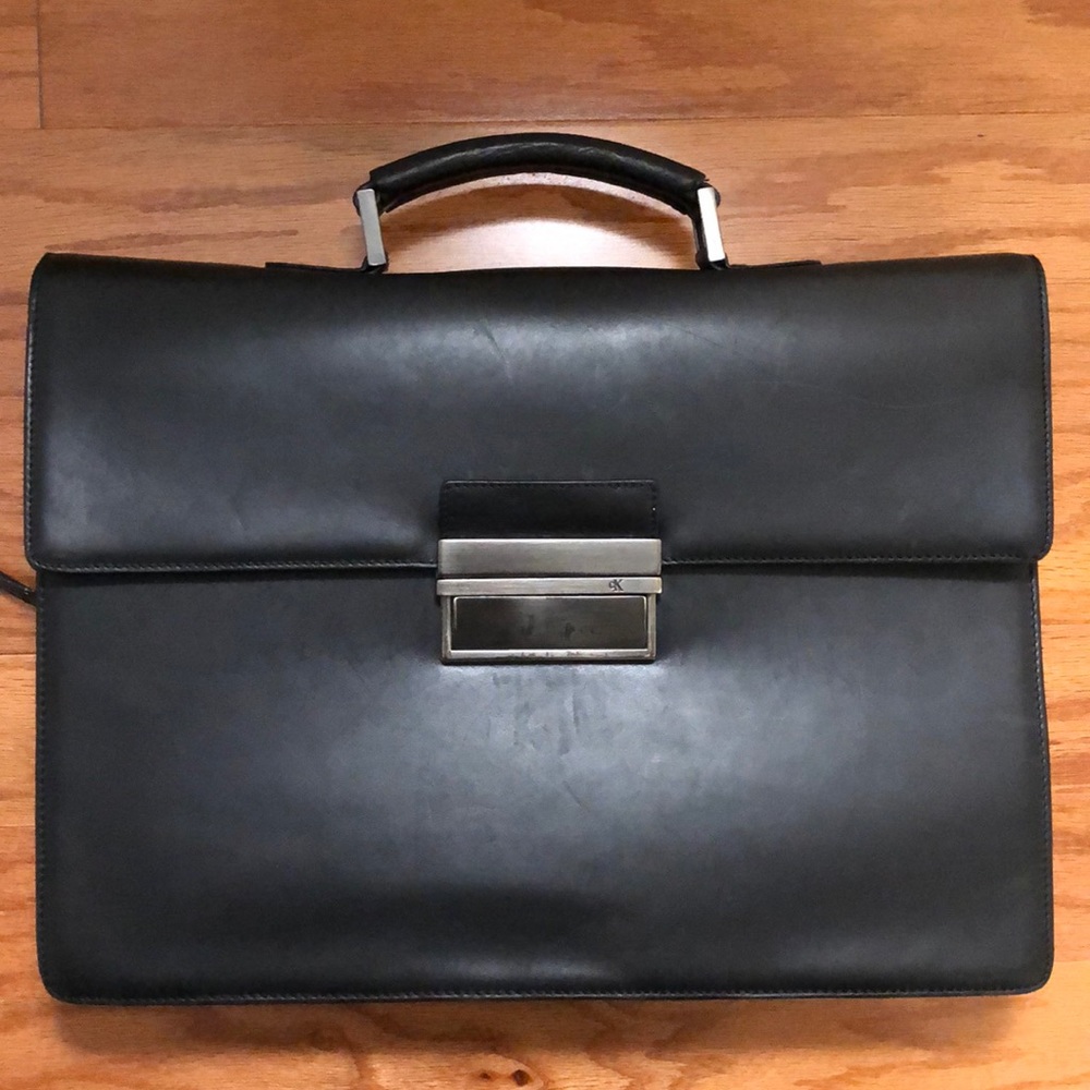 Calvin Klein Men’s Leather Briefcase